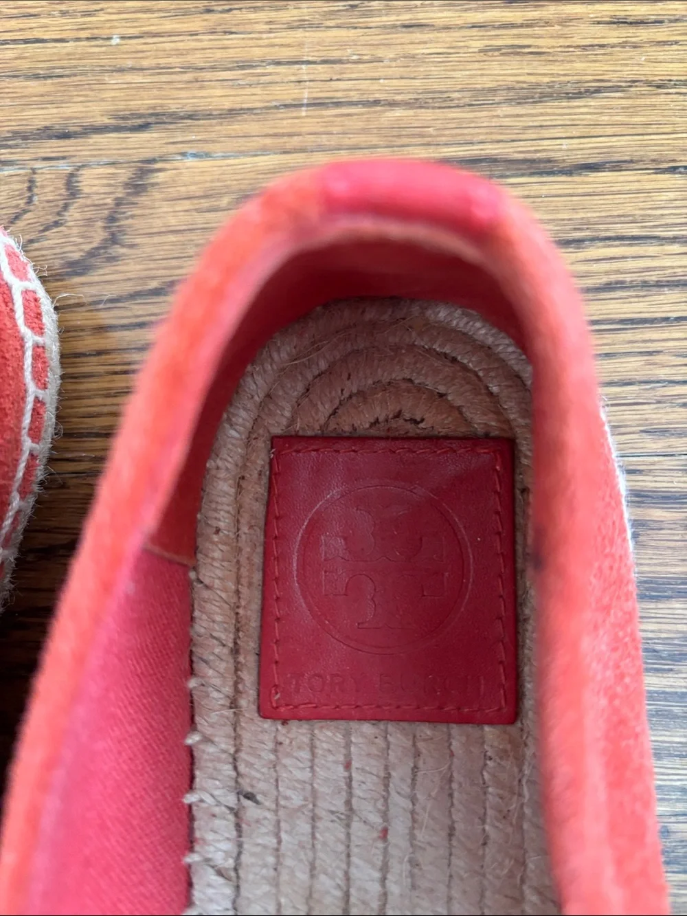 Tory Burch Coral Suede Espadrille Slip-Ons